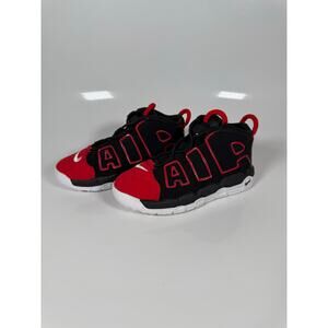 Toddlers Nike Air More Uptempo ‘96 red toe black and white FB1345-001 size 10c